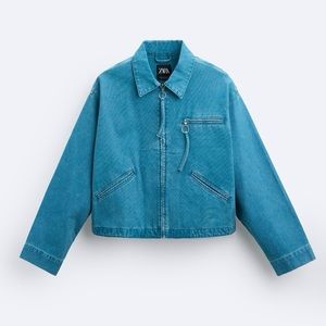 Zara BOXY FIT DENIM JACKET.